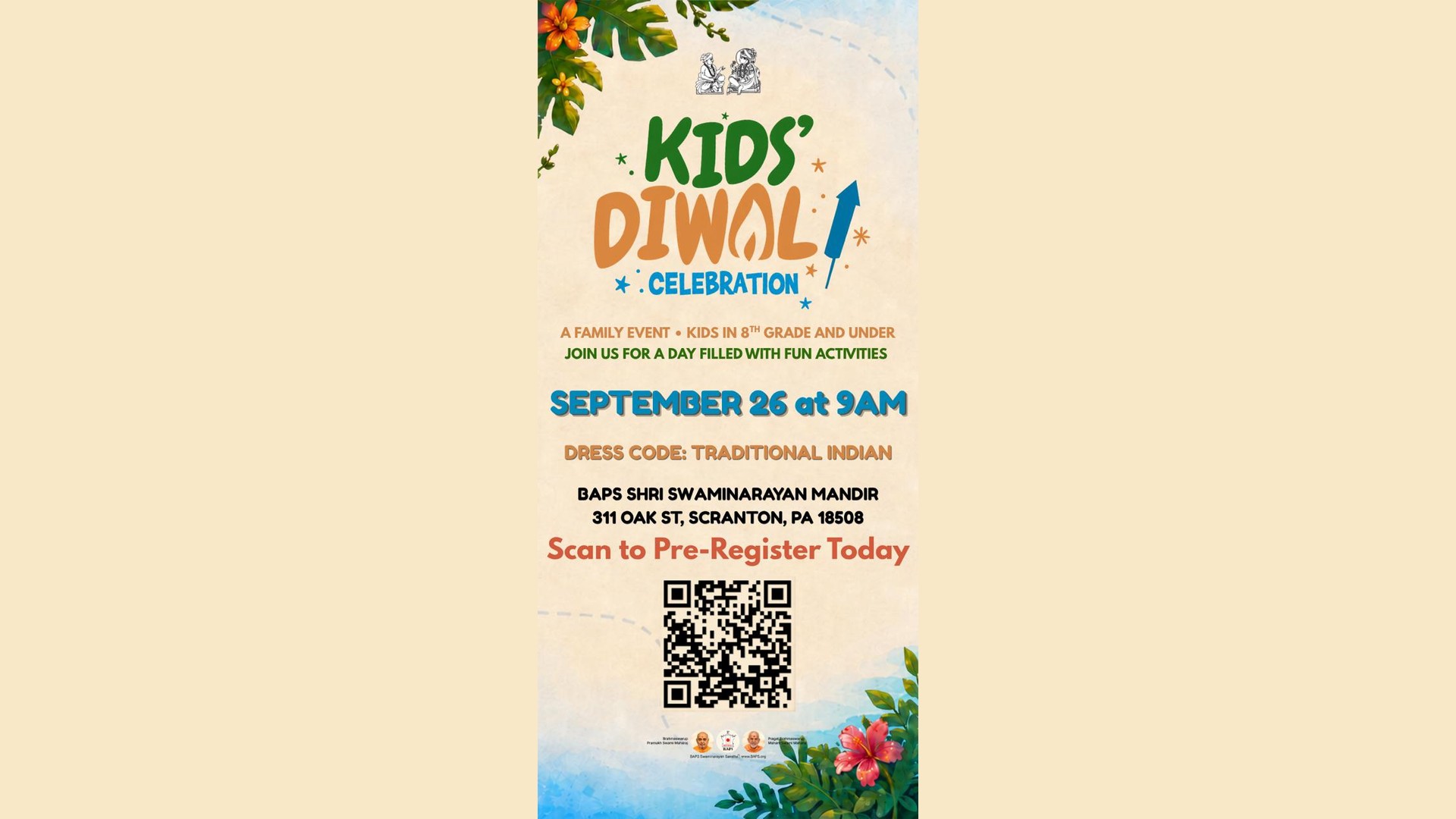 Kids' Diwali Celebration announcement